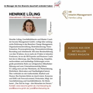 Beschreibung zu Henrike im Forbes Artikel